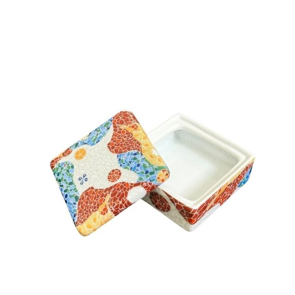 Vintage Grandma's Collection Bundles Trinket Jewelry Box Ceramic, Mosaic, Marble - Picture 10 of 13